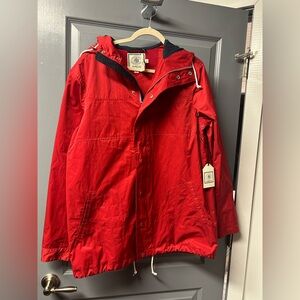 RARE J.PRESS YORK STREET Cricket player rain jacket NWT!! Red size large! $295